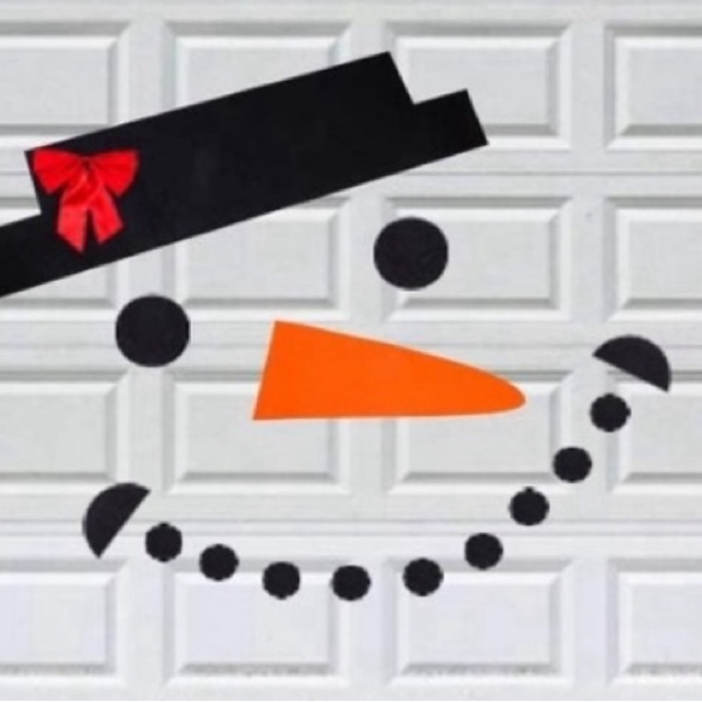 Garage Door snowman decal